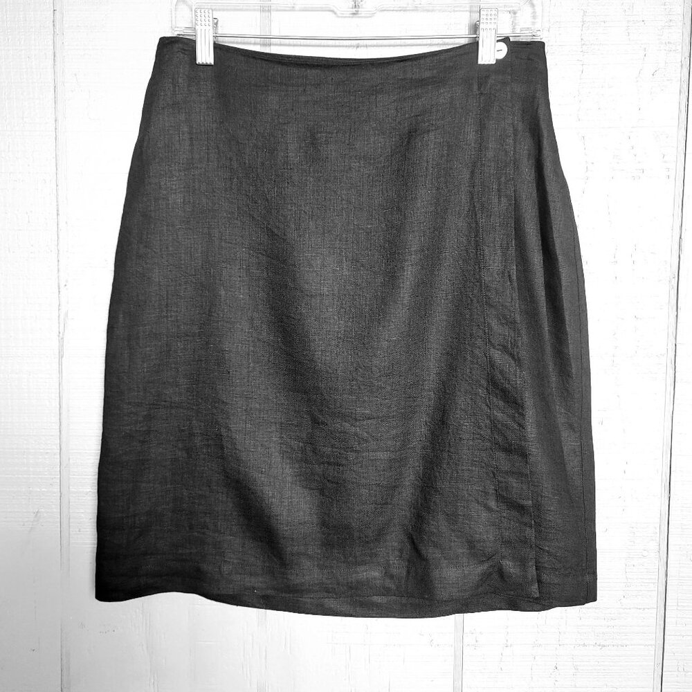 Hennes Collection 100% Linen Mini Wrap Skirt. Size 8